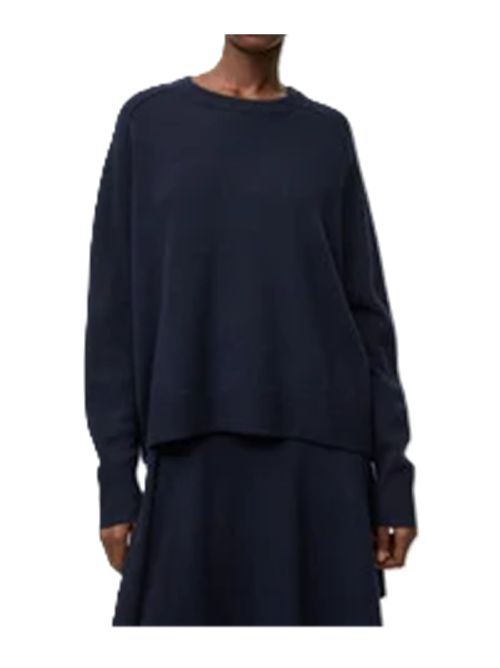 boyfriend crewneck Soft Goat | FW25SF2005510039NAVY